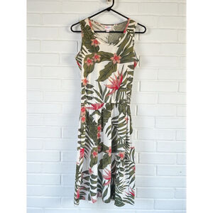 LuLaRoe Women's Small Tropical Floral Summer Sleeveless Tank Dress Vacation Chic